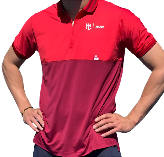 Polo Eme Lisa Roja con Guinda