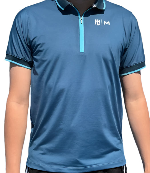 Polo Eme Lisa Azul Turquesa