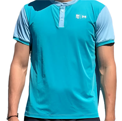 Camisa Eme Estilo Mao Azul con azul Cielo