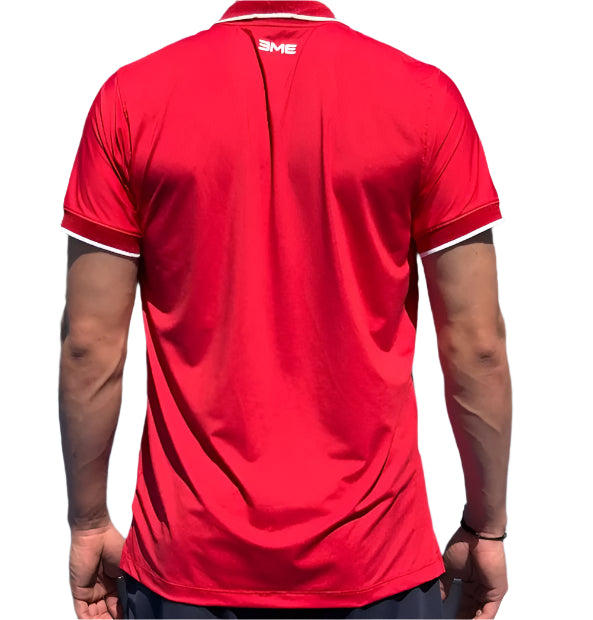 Polo Eme Lisa Roja con Blanco