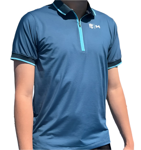 Polo Eme Lisa Azul Turquesa