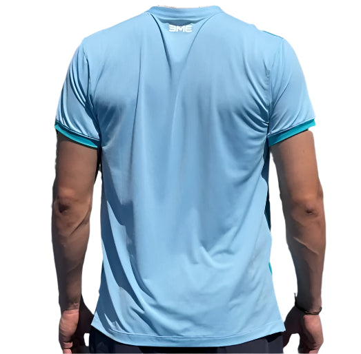 Camisa Eme Estilo Mao Azul con azul Cielo