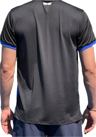Camisa Eme Estilo Mao Azul con Negro