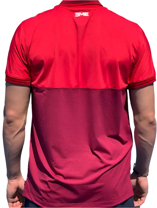 Polo Eme Lisa Roja con Guinda