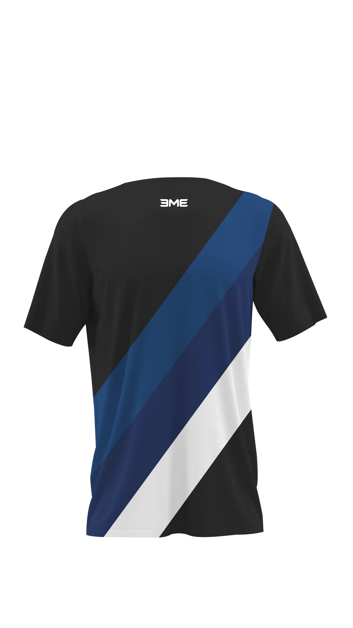 Playera Cuello Redondo Negro 3 Lineas