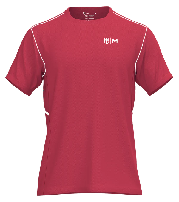 Playera Cuello Redondo Fracción Rojo Con Blanco