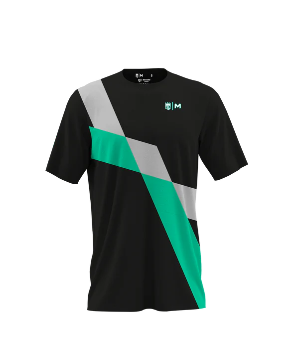 Playera Cuello Redondo Franja Negro
