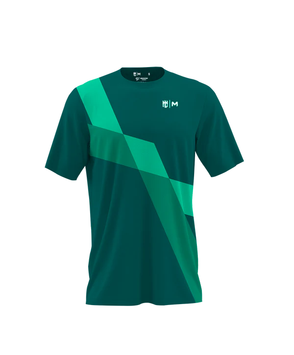 Playera Cuello Redondo Franja Verde