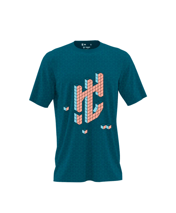 Playera Cuello Redondo Juego Cubos Petróleo