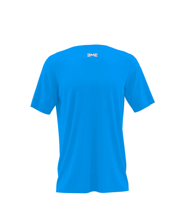 Playera Cuello Redondo Combinación Cielo Blanco Linea Media Marino