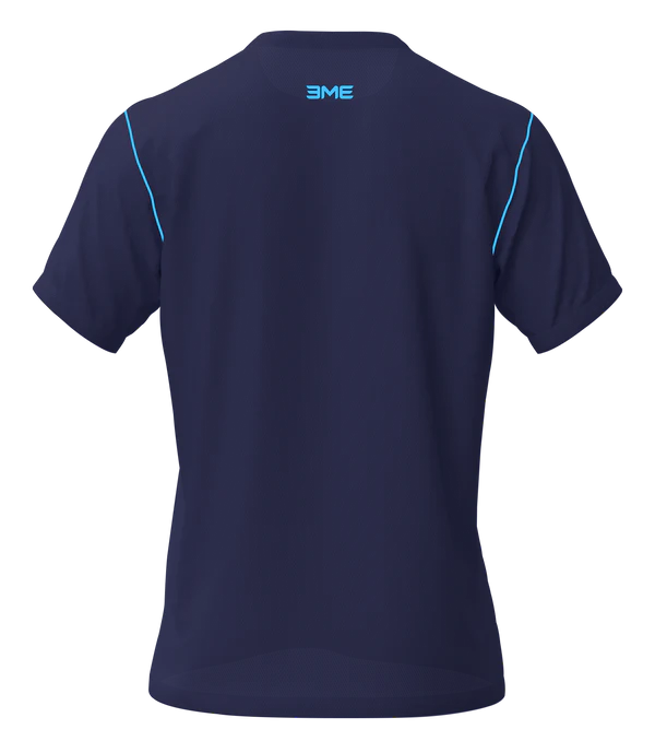 Playera Cuello Redondo Fracción Marino Con Azul Cielo
