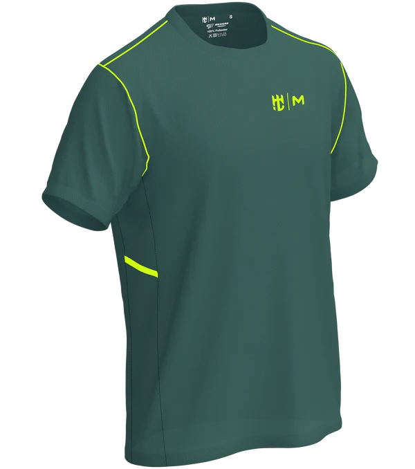 Playera Cuello Redondo Fracción Verde Bandera Amarillo