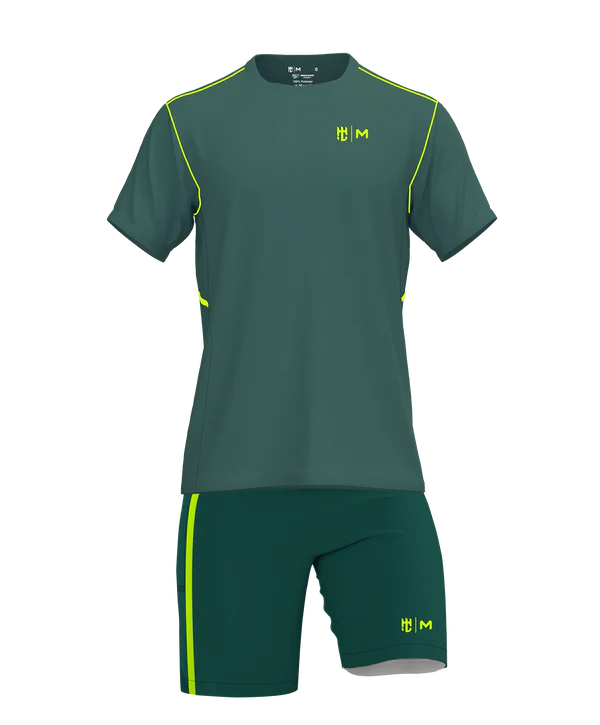 Playera Cuello Redondo Fracción Verde Bandera Amarillo
