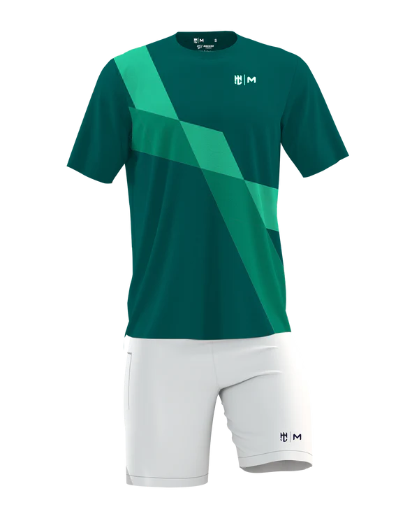 Playera Cuello Redondo Franja Verde