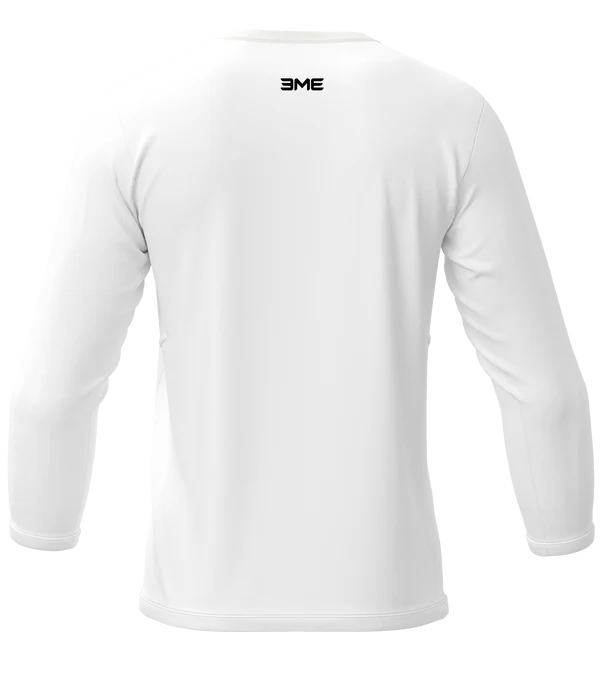 Playera Cuello Redondo Manga Larga Blanca