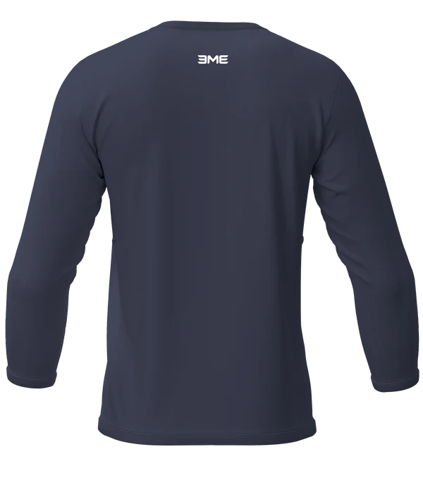 Playera Cuello Redondo Manga Larga Marino