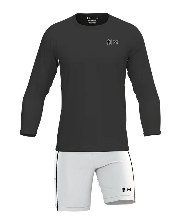 Playera Cuello Redondo Manga Larga Negro