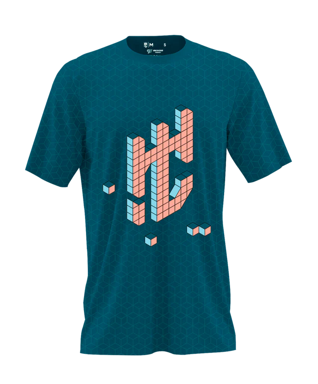 Playera Cuello Redondo Juego Cubos