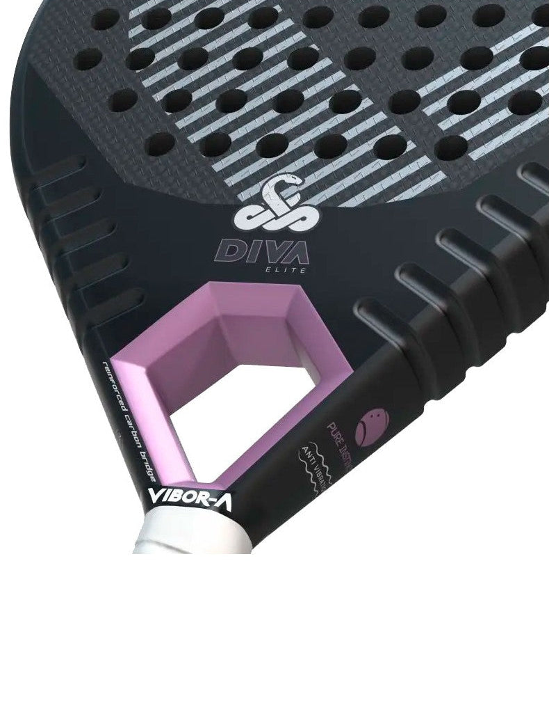 Pala Vibora Diva Elite Negro Y Rosa